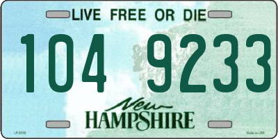 NH license plate 1049233