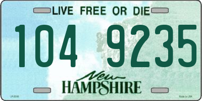 NH license plate 1049235