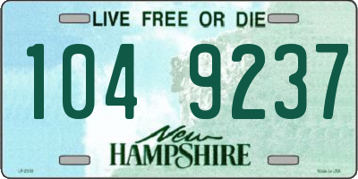 NH license plate 1049237