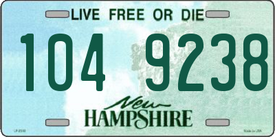 NH license plate 1049238