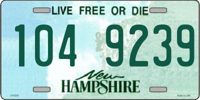 NH license plate 1049239