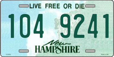 NH license plate 1049241