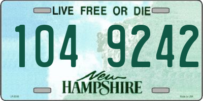 NH license plate 1049242