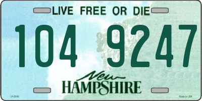 NH license plate 1049247