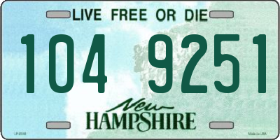 NH license plate 1049251