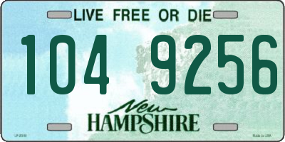 NH license plate 1049256