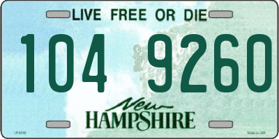 NH license plate 1049260