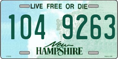NH license plate 1049263