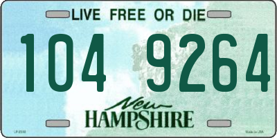 NH license plate 1049264