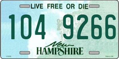 NH license plate 1049266