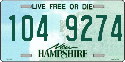 NH license plate 1049274