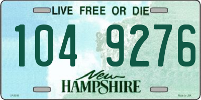 NH license plate 1049276