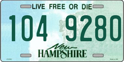 NH license plate 1049280