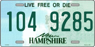 NH license plate 1049285
