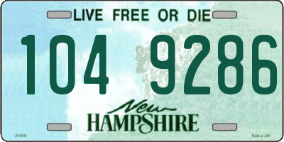 NH license plate 1049286