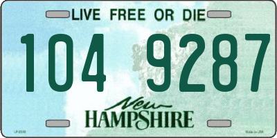 NH license plate 1049287