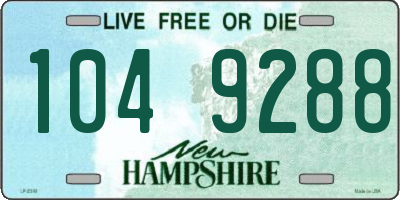 NH license plate 1049288