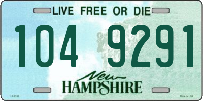 NH license plate 1049291