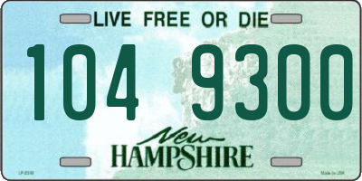 NH license plate 1049300