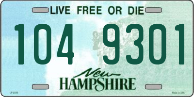 NH license plate 1049301