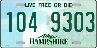 NH license plate 1049303