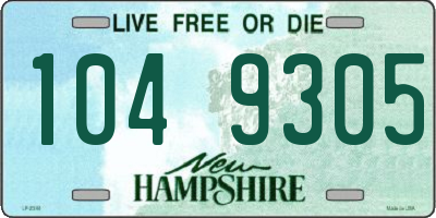 NH license plate 1049305