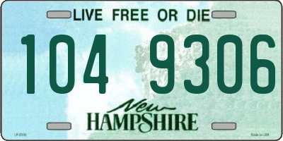 NH license plate 1049306