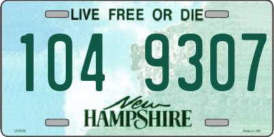 NH license plate 1049307