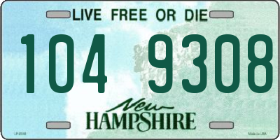 NH license plate 1049308