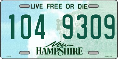 NH license plate 1049309
