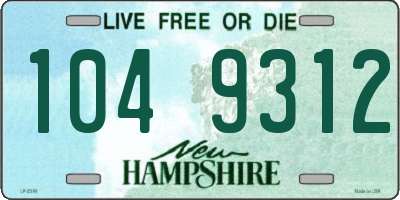 NH license plate 1049312