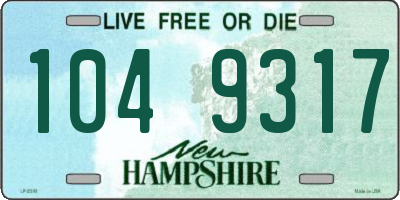 NH license plate 1049317