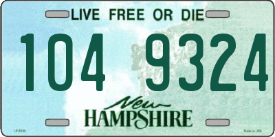 NH license plate 1049324