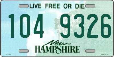 NH license plate 1049326