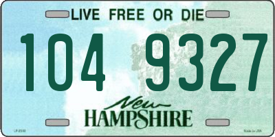 NH license plate 1049327