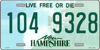 NH license plate 1049328