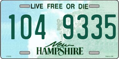 NH license plate 1049335
