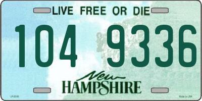 NH license plate 1049336