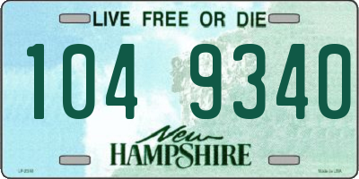 NH license plate 1049340