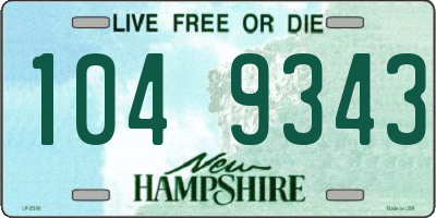 NH license plate 1049343