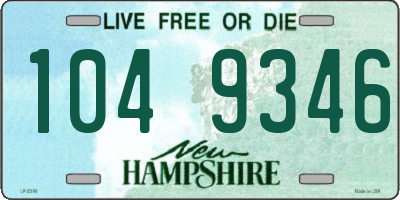 NH license plate 1049346