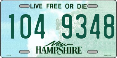 NH license plate 1049348