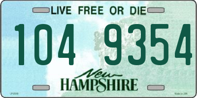 NH license plate 1049354