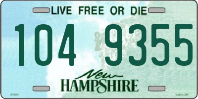 NH license plate 1049355