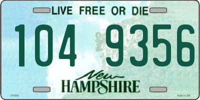 NH license plate 1049356