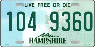 NH license plate 1049360