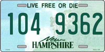 NH license plate 1049362