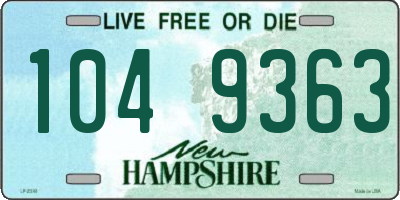 NH license plate 1049363