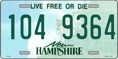 NH license plate 1049364