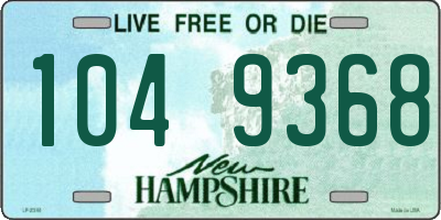 NH license plate 1049368